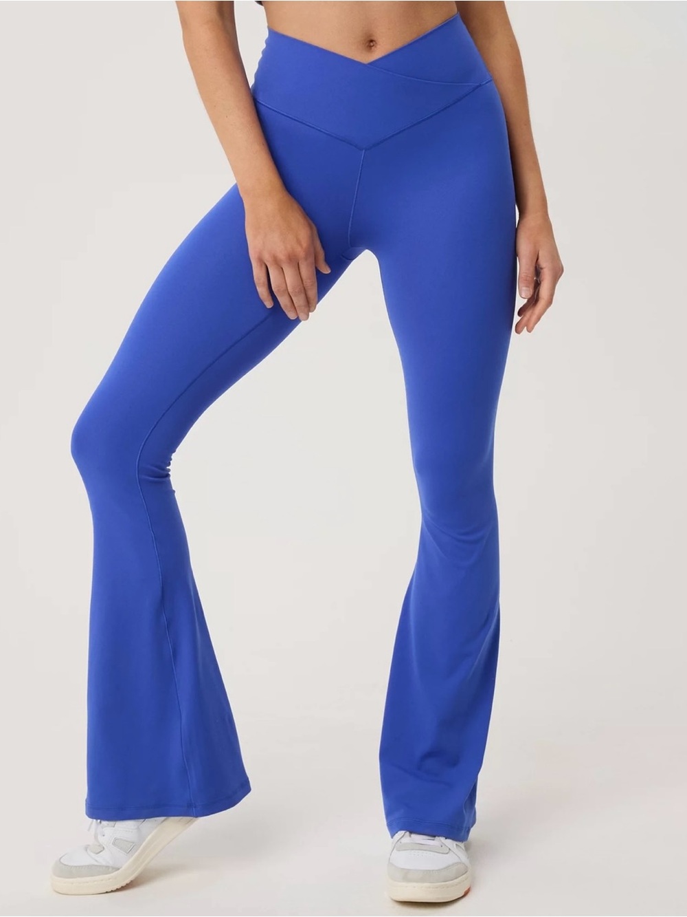 OFFLINE By Aerie Real Me High Waisted Crossover Flare Legging Blue